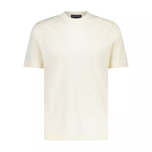 Emporio Armani T-Shirt mit Logo Muster 48104285241690 Creme 