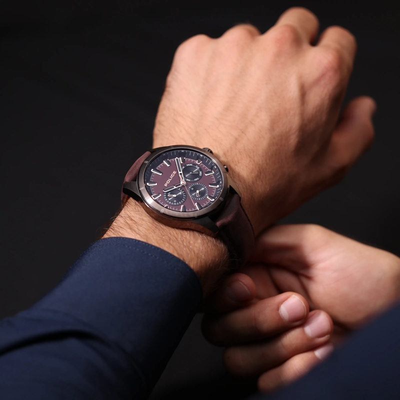 Police Automatikuhr Quarzuhr Malawi bordeaux(Image 5)