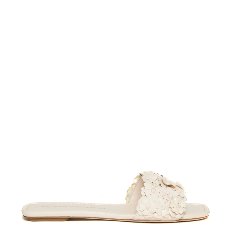 Stuart Weitzman Sandalen Beige Slipper With Roses Neutrals