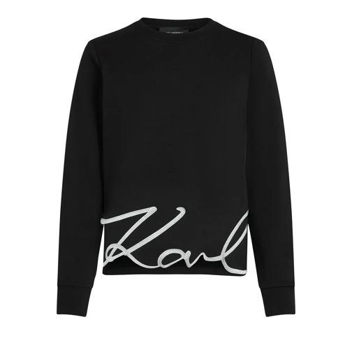 Karl Lagerfeld Sweatshirts SWEATSHIRT MIT KARL-SIGNATUR AM SAUM schwarz