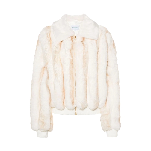 Casablanca Veste de transition Jacke aus Faux Fur OFF-WHITE OFF-WHITE