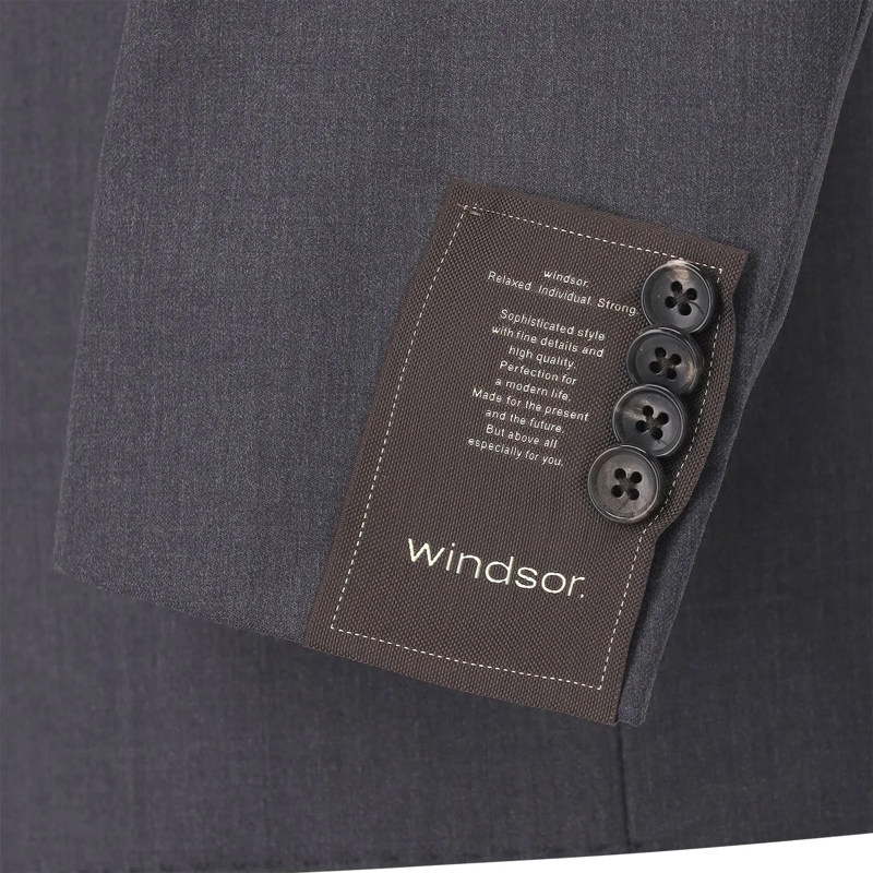 windsor. Anzugjacke Sakko aus Wolle schwarz(Image 8)