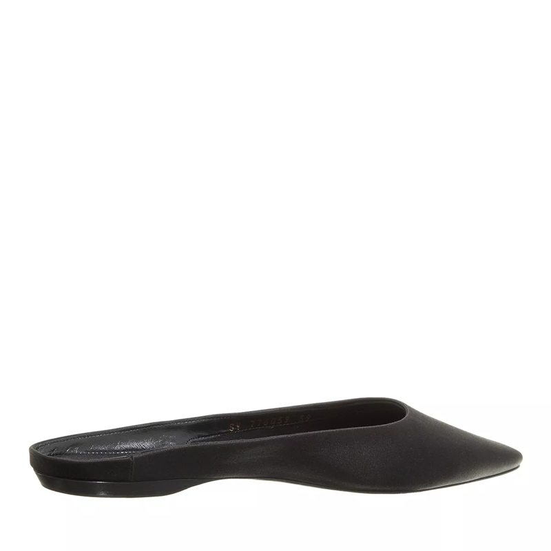 Saint Laurent Mules Lido Slippers Made Of Satin Crepe Black