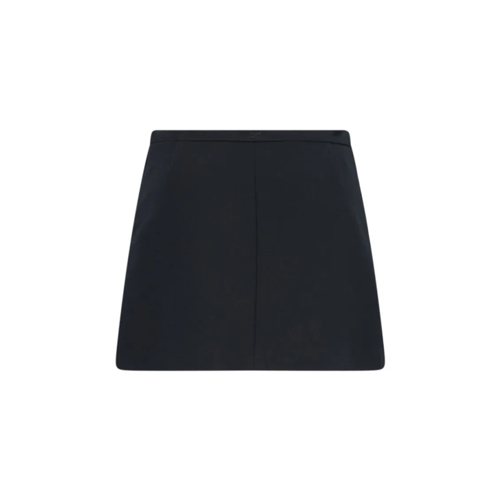 Courrèges Zip Mini Skirt In Black Fabric Black | Minirok