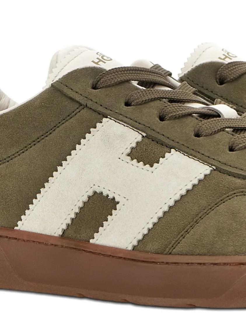 Thumbnail - Hogan Low-Top Sneaker - Moss Green Leather Sneakers - Gr. 6_5 - in Braun - für Damen