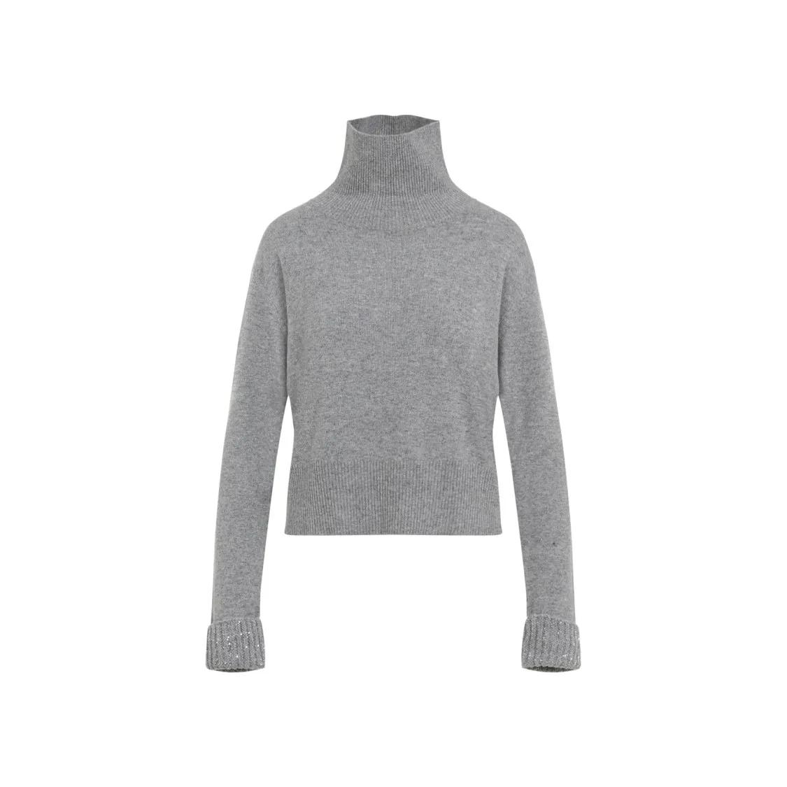 Fabiana Filippi - Stone Grey Virgin Wool Turtleneck Sweater - Größe 38 - grau