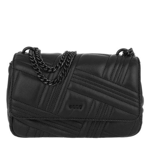 DKNY Allen MD Flap Shoulder Bag Black Crossbody Bag