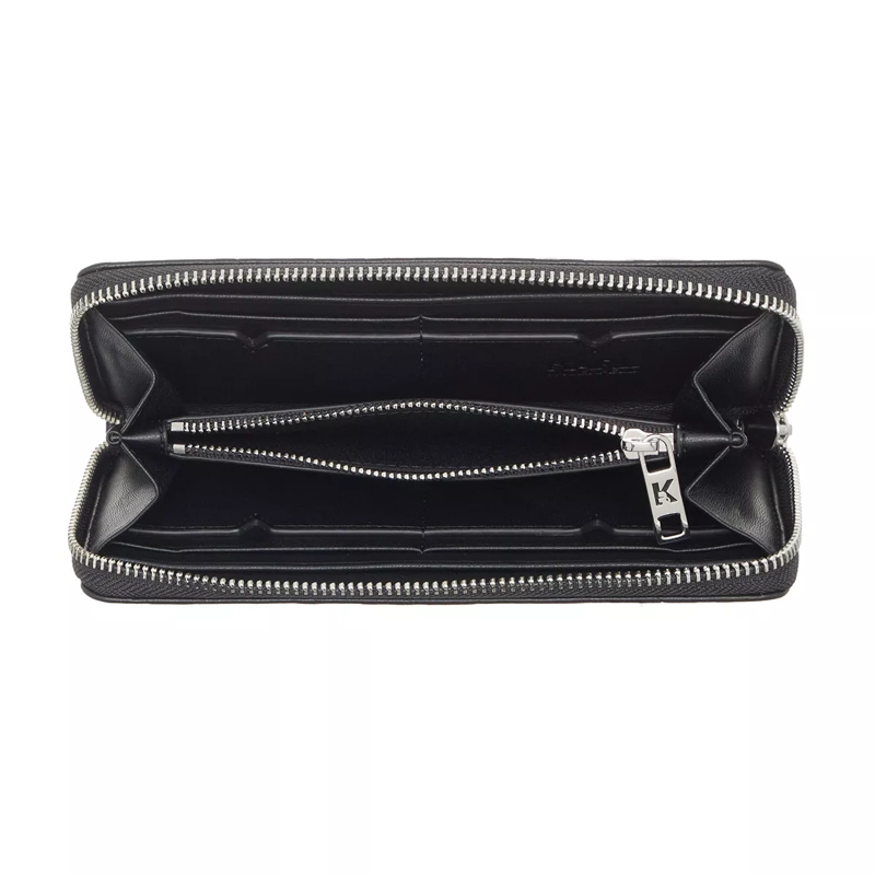 Karl Lagerfeld Portefeuille à fermeture Éclair K/Essential Cont Zip Wallet Black(Image 5)