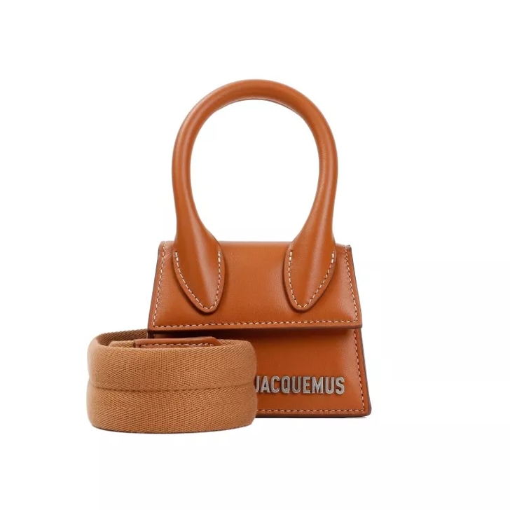 Jacquemus Light Brown Leather Le Chiquito Homme Bag Brown Minitasche