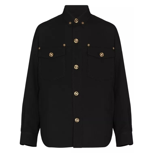 Versace Black Gabardine Jacket Black 