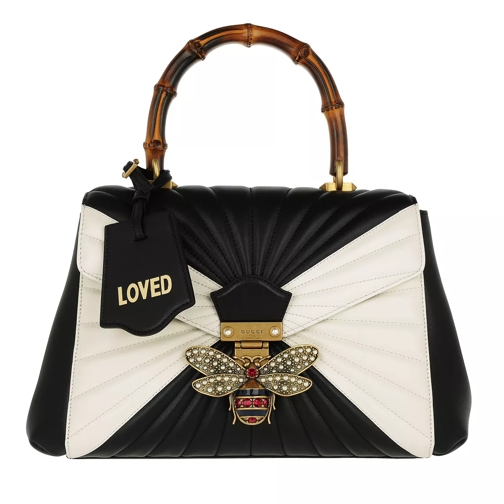 Gucci Queen Margaret Quilted Top Handle Bag Nero/Bianco Draagtas