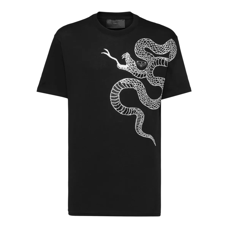Philipp Plein T-Shirt T-Shirt Rundhalsausschnitt Ss Snake schwarz