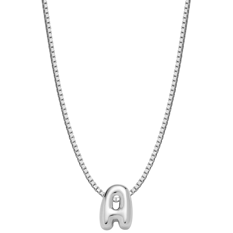 Glanzstücke München Mittellange Halskette Sterling Silber Halskette Buchstabe A silber