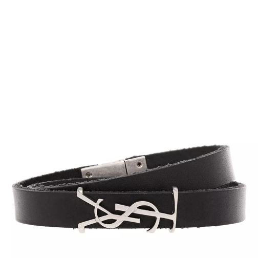 Saint Laurent Opyum Double Wrap Bracelet Black Bracelet