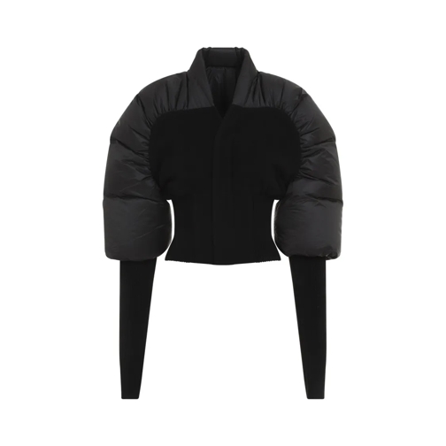 Rick Owens Duvetina Black Polyamide Coat Black 