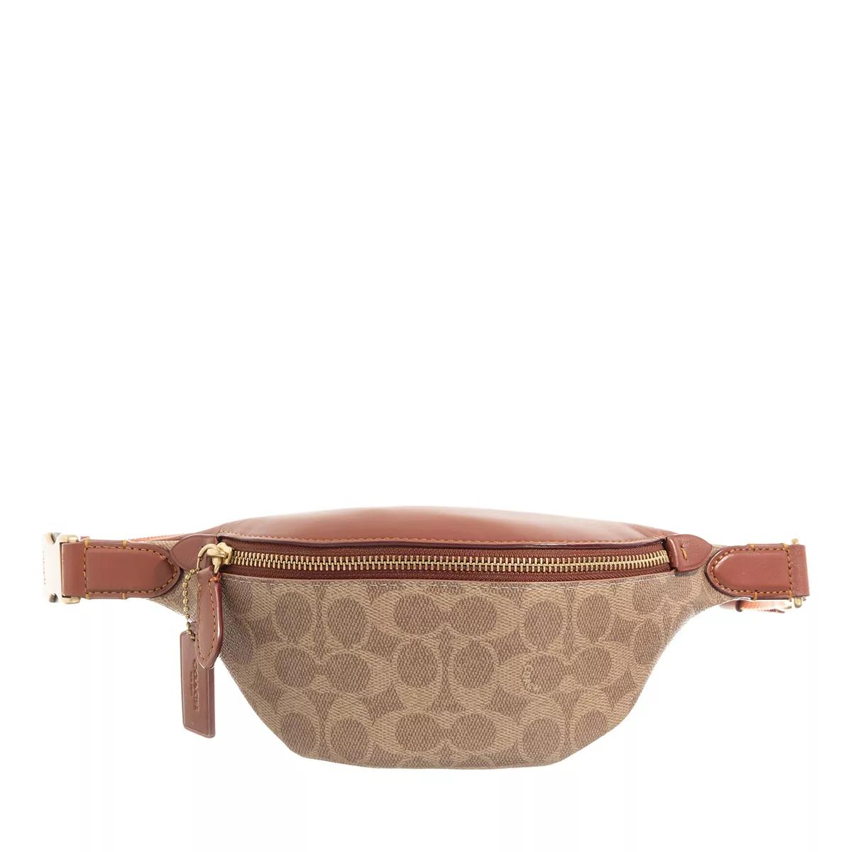 Coach Coated Canvas Signature Essential Belt Bag Tan Rust Belt Bag