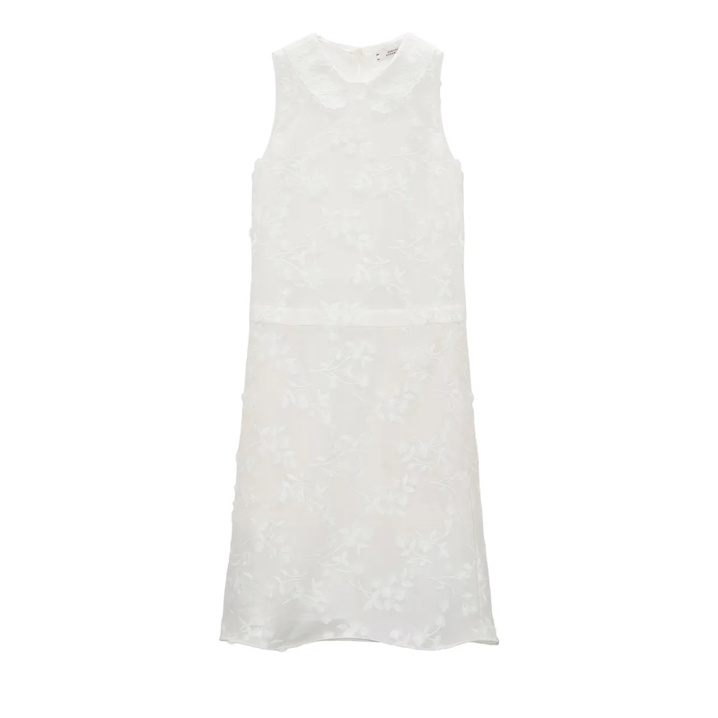 Dorothee Schumacher Kokerjurk LIGHT VOLUMES dress camellia white