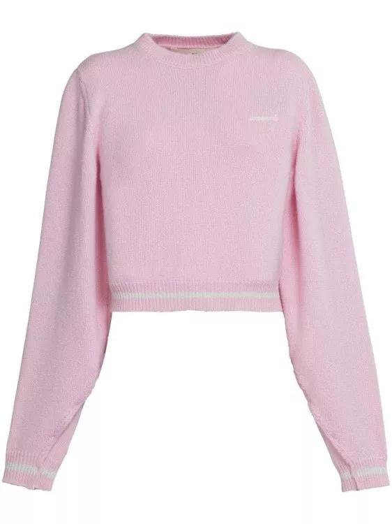 Marni - Logo-Embroidered Virgin Wool Jumper - Größe 42 - pink