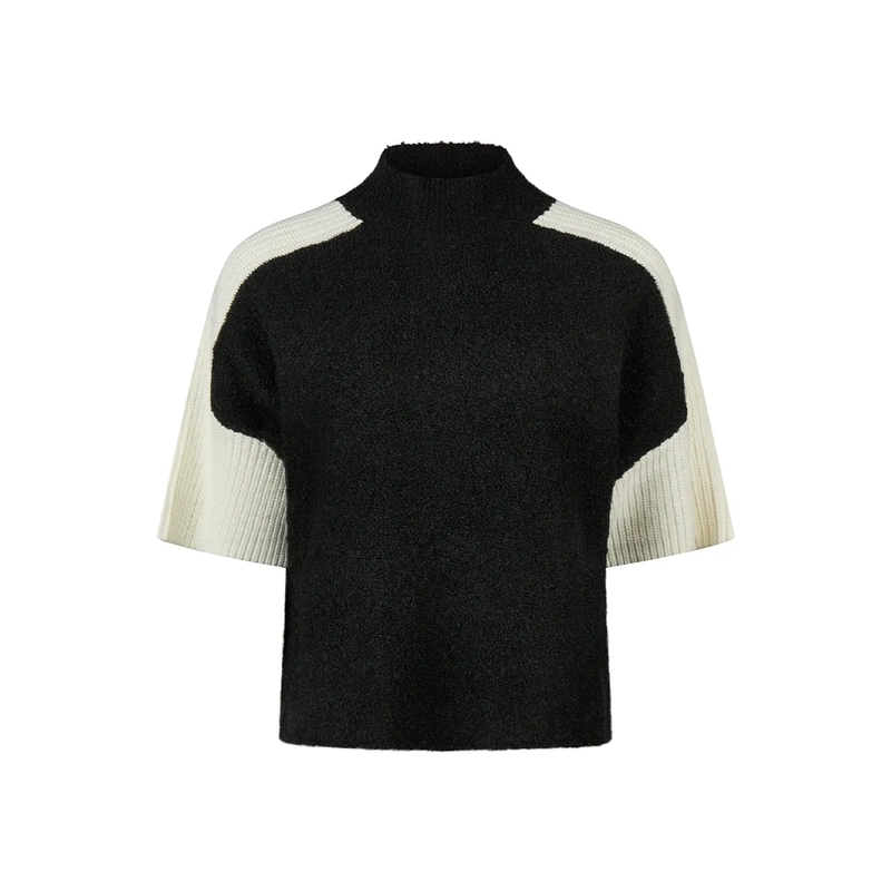 Marc Aurel Pullover Turtleneck Pullover aus Bouclé-Garn schwarz