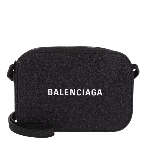 Balenciaga Everyday Camera Bag XS Glitter Black Crossbody Bag