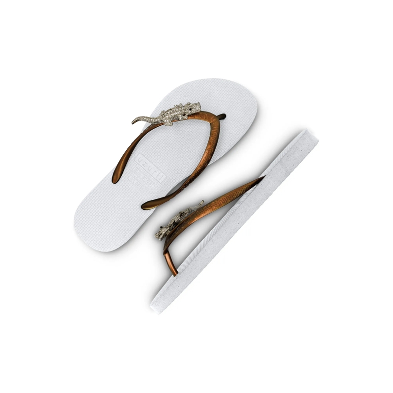 UZURII Flip Flops Zehentrenner Silver Crocodile Switch weiss(Image 4)