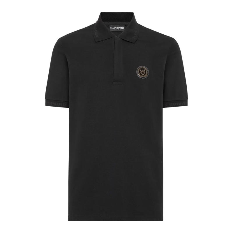 Plein Sport Top Poloshirt Statement schwarz