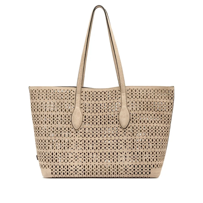 Gianni Chiarini Crossbody Bag Shopper aus Veloursleder braun