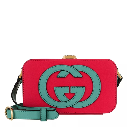 Gucci Mini GG Crossbody Bag Leather Geranium Kameraväska