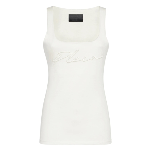 Philipp Plein Top Tanktop Signature creme