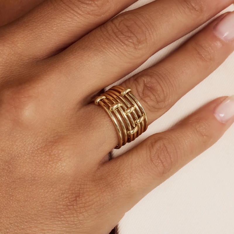 Isabel Bernard Mehrfachring Cour d'Honneur Adora 585 Gold Ring Gold(Image 3)