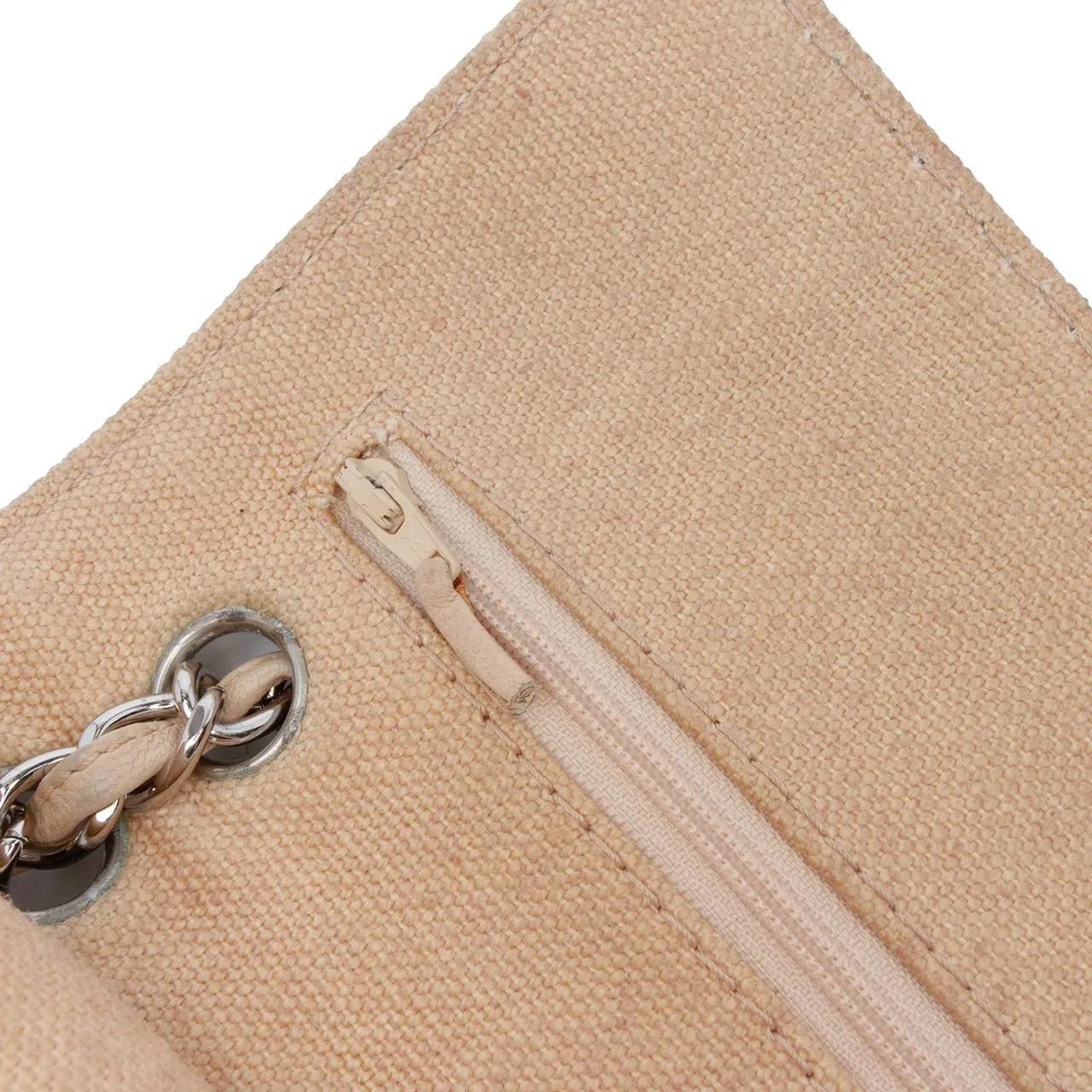 Thumbnail - Chanel Hobo Bags - Medium Classic Canvas Lambskin Trimmed Double Flap - Gr. unisize - in Braun - für Damen