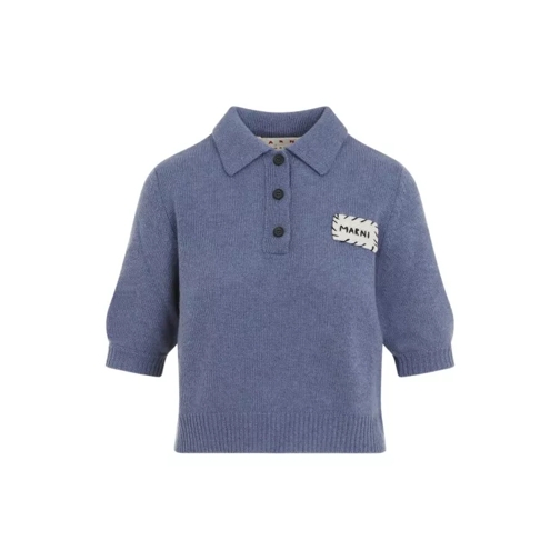 Marni Blue Cashmere Polo Blue 