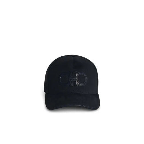 Salvatore Ferragamo Navy Cotton Cap Black 