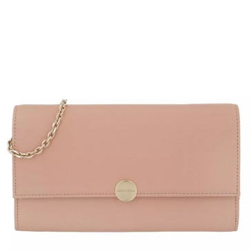 Coccinelle Olivia Chain Wallet Leather Rose Wallet On A Chain