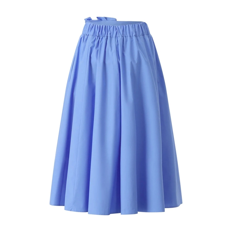 MSGM Jupe longue Midirock aus Baumwolle blau(Image 2)