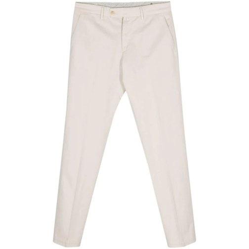 BORRELLI Chinos Almond Beige Cotton Trousers Neutrals