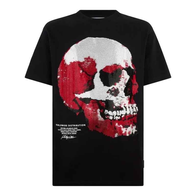 Philipp Plein T-Shirt Round Neck T-Shirt Red Skull Skull schwarz