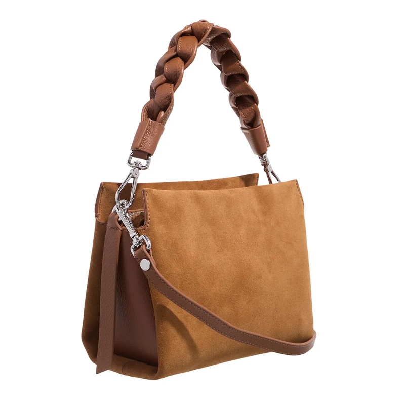Coccinelle Crossbody Bag Boheme Suede Bimaterial Cognac/Cognac(Image 4)