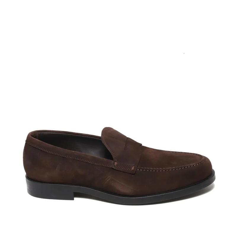 Rossano Bisconti Mocassin Moccasin With Mask In Soft Ebony Suede Brown