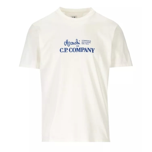 CP Company Jersey 24/1 Graphic Off-White T-Shirt White 