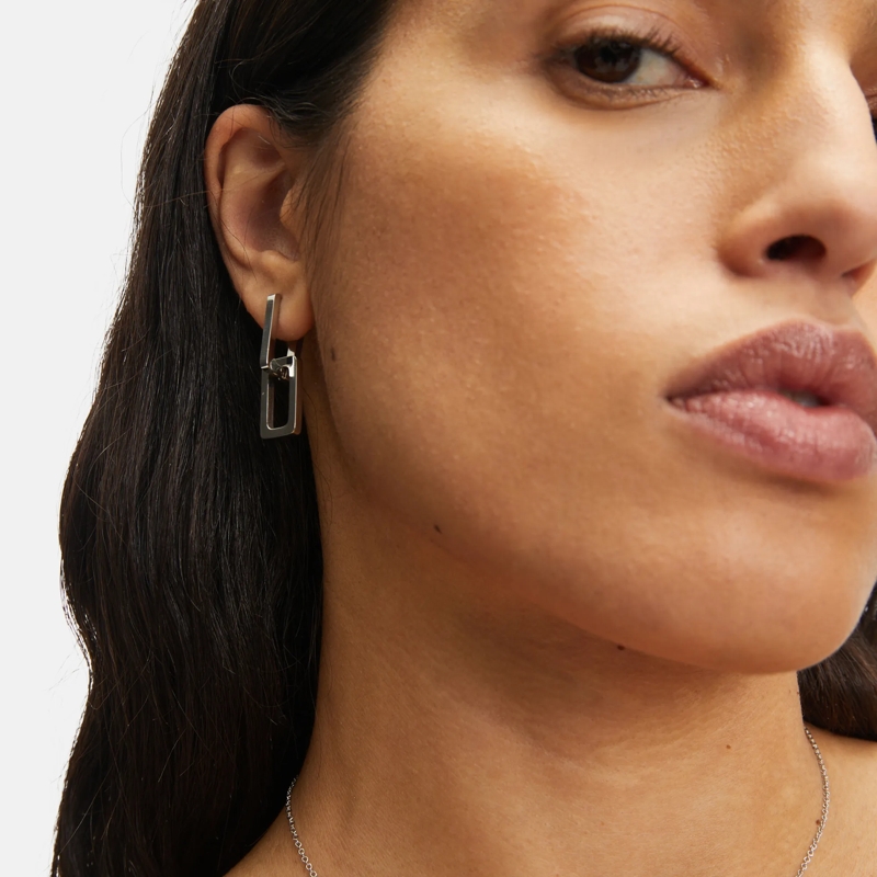 Liebeskind Berlin Ohrstecker Edelstahl The Mini Link silber(Image 2)