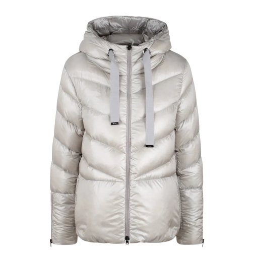 Herno Veste de transition Nylon Short Down Jacket Grey