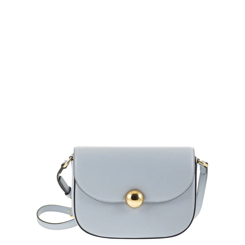 Furla Schultertasche Compact Saddle Design Shoulder Bag With Iconic Log White