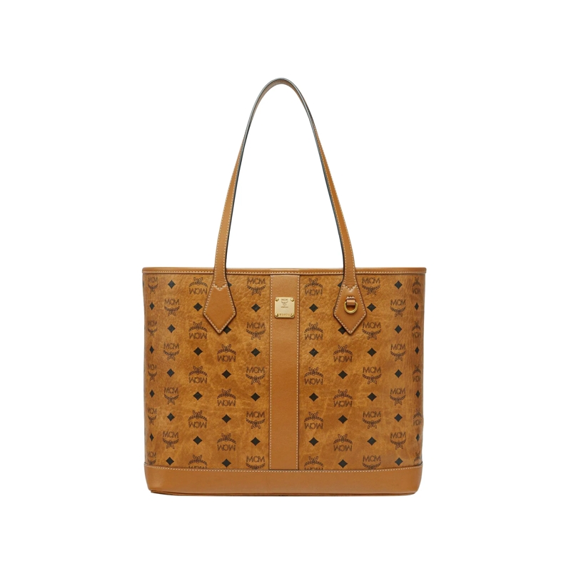 MCM Shopper Shoppers & Totes Neuer Liz Shopper in Visetos cognac