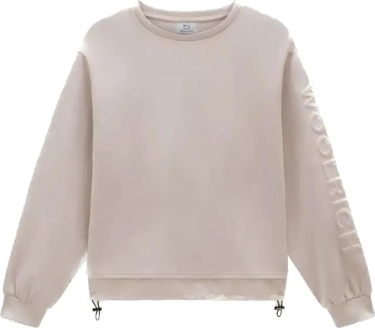 Thumbnail - Woolrich - Mix Media 3D Logo Sweater Light Tau - Größe XS - taupe
