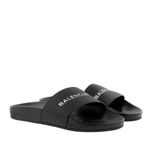 Balenciaga Pool Slide Sandals Black Slip-in skor