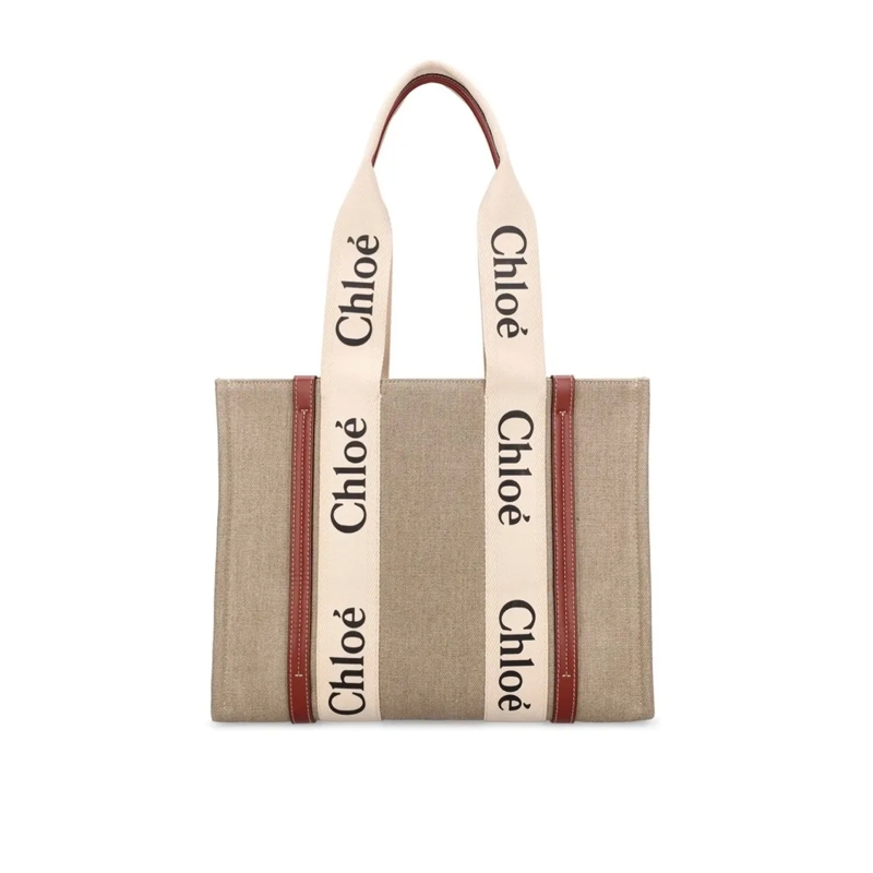 Chloé Fourre-tout Chloe Woody Medium Tote Bag Neutrals