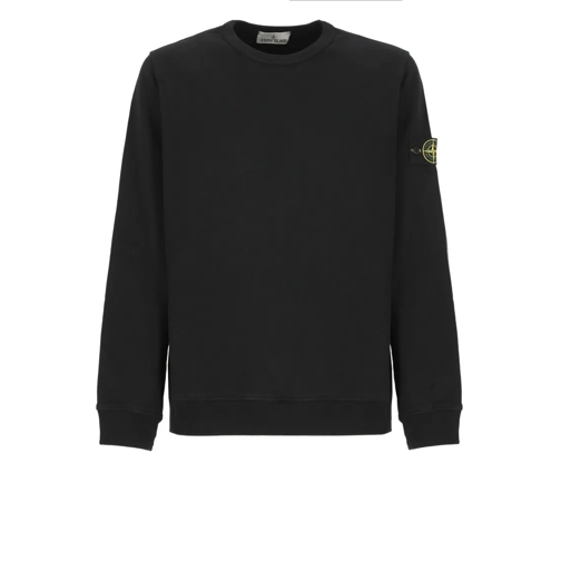 Stone Island Sweatshirt With Logo Black Tröjor