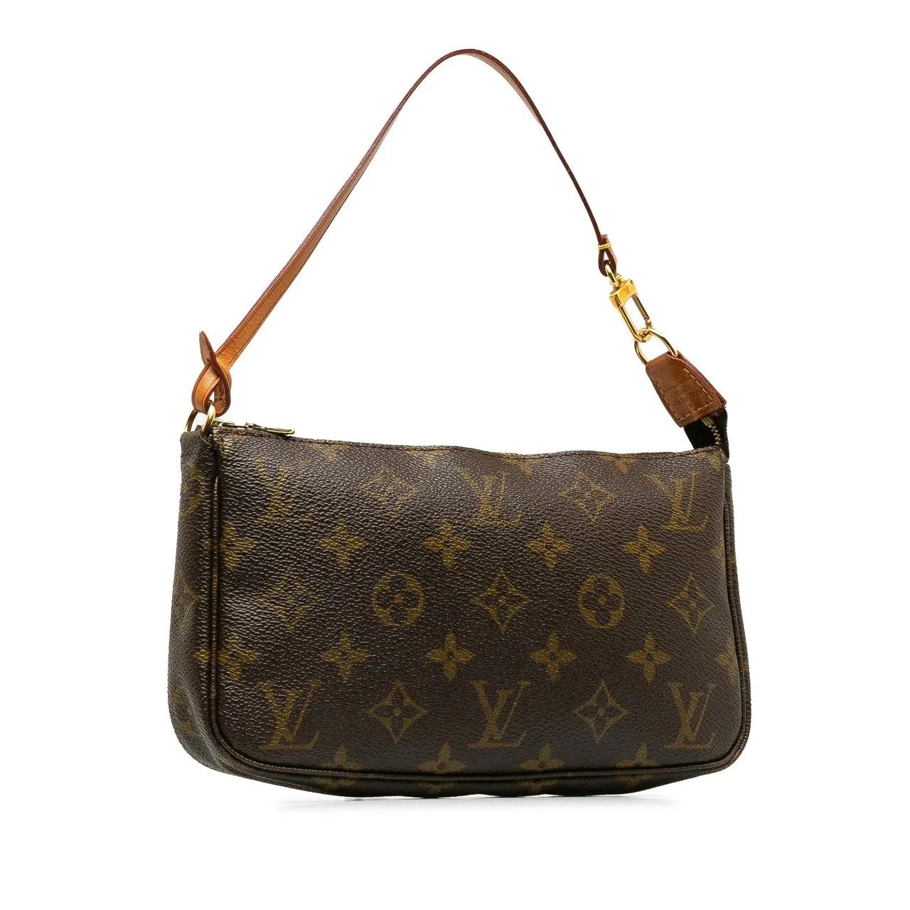 Louis Vuitton Shoppers Monogram Pochette Accessoires in bruin