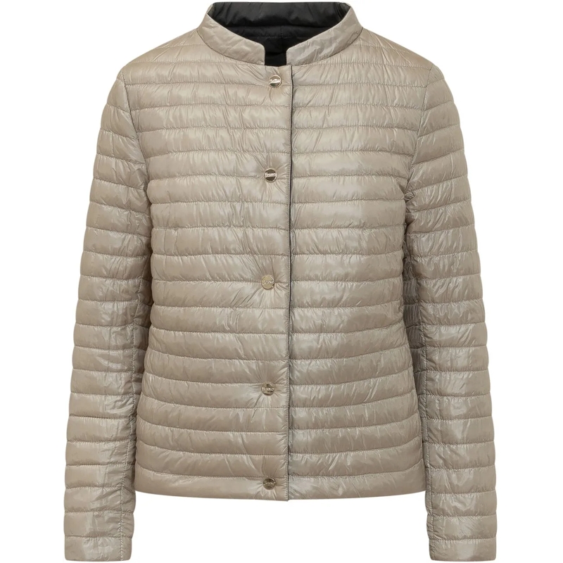 Herno Daunenjacke Piumino Corto con Bottoni dunkelgrau(Image 4)
